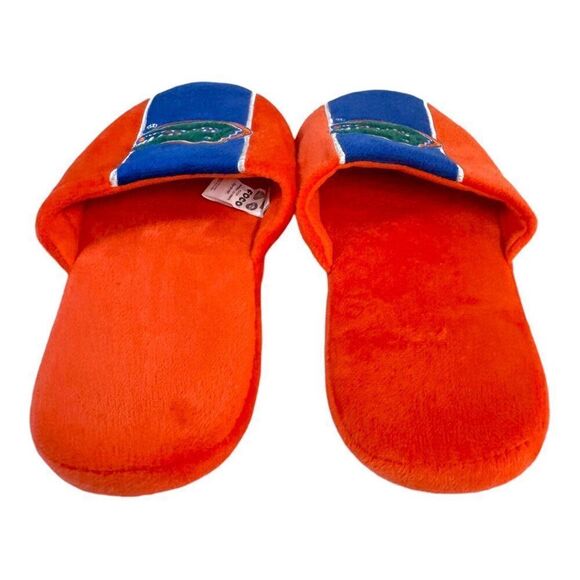 University of Florida Gators Mens Fuzzy Slippers L (11-12) FOCO Orange & Blue UF - Picture 7 of 8